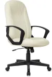 Кресло руководителя Бюрократ T-898 слоновая кость Or-10 эко.кожа крестов. пластик