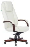 Кресло руководителя Бюрократ T-9923WALNUT слоновая кость кожа крестов. металл/дерево