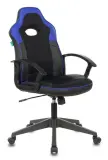 Кресло игровое Zombie VIKING-11 черный/синий текстиль/эко.кожа крестов. пластик