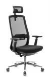 Кресло руководителя Бюрократ MC-915-H черный TW-01 26-B01 сетка/ткань с подголов. крестовина алюминий