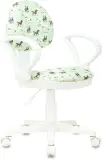 Кресло детское Бюрократ KD-3/WH/ARM зеленый лошади horse-gn крестов. пластик пластик белый