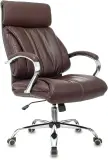Кресло руководителя Бюрократ T-9904NSL коричневый Lincoln 221 эко.кожа крестовина металл хром