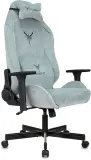 Кресло игровое Knight N1 Fabric серо-голубой Light-28 с подголов. крестов. металл Image