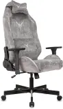 Кресло игровое Knight N1 Fabric серый Light-19 с подголов. крестов. металл Image