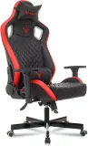 Кресло игровое Knight Outrider черный/красный ромбик эко.кожа с подголов. крестов. металл Image