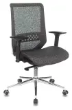 Кресло Бюрократ Sirius серый KF-1 сетка крестов. металл хром