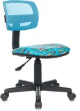 Кресло детское Бюрократ CH-299 голубой TW-31 сиденье мультиколор бум сетка/ткань крестов. пластик