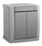 Выключатель Panasonic Pacific откр. 2кл. IP54 серый матовый (упак.:1шт) (WPTC40092GR-RU)
