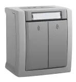 Переключатель Panasonic Pacific откр. 2кл. проходной IP54 серый матовый (упак.:1шт) (WPTC40112GR-RU)