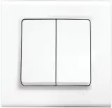 Переключатель Panasonic Linnera S скрыт. 2кл. IP20 белый глянцевый (упак.:1шт) (91400017-RU)