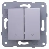 Переключатель Panasonic Karre&Arkedia скрыт. 2кл. кнопоч.нажим. IP20 серебро (упак.:1шт) (WKTT00112SL-RU)