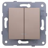 Выключатель Panasonic Karre&Arkedia скрыт. 2кл. с подсветкой IP20 бронза (упак.:1шт) (WKTT00102BR-RU)