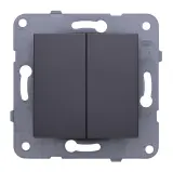 Выключатель Panasonic Karre&Arkedia скрыт. 2кл. IP20 дымчатый (упак.:1шт) (WKTT00092DG-RU)