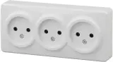 Розетка силов. Эра Эксперт 11-2207-01 Б0020697 3розет. откр. IP20 белый (упак.:1шт)