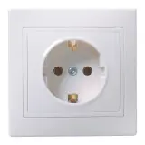 Розетка силов. IEK Кварта ERK14-K01-16-DM одинар. скрыт. зазем. крыш. IP20 белый (упак.:1шт)