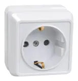 Розетка силов. IEK Октава ERO11-K01-16-DC одинар. откр. зазем. (ERO11-K01-16-DC)