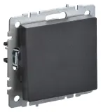 Выключатель IEK Brite ВС10-1-0-БрЧ скрыт. 1кл. IP20 черный (упак.:1шт) (BR-V10-0-10-K02)