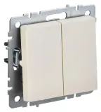 Выключатель IEK Brite ВС10-2-0-БрКр скрыт. 2кл. IP20 бежевый (BR-V20-0-10-K10)