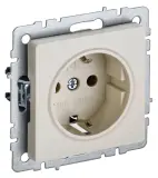 Розетка силов. IEK Brite РС11-1-0-БрКр BR-R11-16-K10 одинар. скрыт. зазем. IP20 бежевый (упак.:1шт)