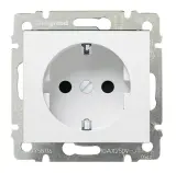 Розетка силов. Legrand Valena 774420 скрыт. зазем. белый