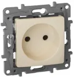 Розетка силов. Legrand Etika 672320 одинар. скрыт. IP21 слоновая кость