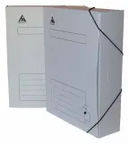 Папка архивная на резинке Бюрократ KPA-75RWT микрогофрокартон корешок 75мм 250x325x75мм белый