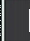 Папка-скоросшиватель Бюрократ -PS-P20BLCK A4 прозрач.верх.лист боков.перф. пластик черный 0.12/0.16