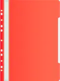 Папка-скоросшиватель Бюрократ -PS-P20RED A4 прозрач.верх.лист боков.перф. пластик красный 0.12/0.16