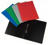 Папка на 2-х кольцах Бюрократ Economy -EC0418/2R A4 пластик 0.4мм кор.18мм ассорти