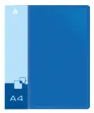 Папка на 4-х кольцах Бюрократ -0818/4RBLU A4 пластик (-0818/4RBLU)