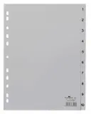 Разделитель индексный Durable 6511-10 A4 пластик 10 индексов 1-10 серые разделы