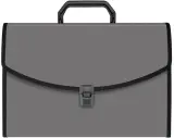 Портфель Бюрократ -BPP6TLGREY 6 отдел. A4 ребрист. поверхн. с окантовкой пластик 0.7мм серый
