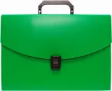 Портфель Бюрократ -BPP13GRN 13 отдел. A4 пластик 0.7мм зеленый