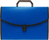 Портфель Бюрократ -BPP13LBLUE 13 отдел. A4 с окантовкой пластик 0.7мм синий
