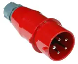 Вилка IEC 309 трехфазная, 32A, 380V, разборная, красная Image