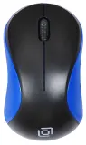 Мышь Оклик 605SW черный/синий оптическая (1200dpi) беспроводная USB для ноутбука (3but) Image