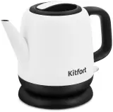 Чайник электрический Kitfort KT-6112 1л. 1630Вт белый/черный (корпус: нержавеющая сталь) Image