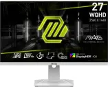 Монитор MSI MAG 274QRFW 27" 16:9 WQHD(2560x1440) Rapid IPS,1ms, 1000:1, 100M:1, 400nit, 178/178, 2xHDMI 2.0b, DP 1.4a, Tilt, Swivel, Height,Pivot,VESA,180Hz,White,1y w-ty Image