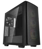 Корпус Deepcool CK560 без БП, боковое окно (закаленное стекло), 3xARGB LED 120мм вентилятора спереди и 1x140мм вентилятор сзади, черный, ATX Image
