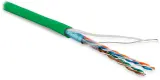 Кабель информационный Hyperline FUTP4-C5E-P26-IN-LSZH-GN-100 кат.5E F/UTP 4X2X26AWG LSZH внутренний 100м зеленый Image