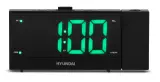 Радиобудильник Hyundai H-RCL243 черный LCD проек.изоб. подсв:зеленая часы:цифровые FM