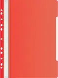 Папка-скоросшиватель Бюрократ PS-P20RED A4 прозрач.верх.лист боков.перф. пластик красный Image