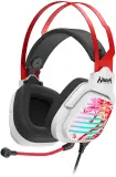 Наушники с микрофоном A4Tech Bloody G560 белый/красный 2м мониторные оголовье (G560 NARAKA) Image
