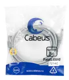 Cabeus PC-UTP-RJ45-Cat.5e-3m Патч-корд U/UTP, категория 5е, 2xRJ45/8p8c, неэкранированный, серый, PVC, 3м Image