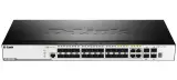 Коммутатор D-Link PROJ Managed L2 Stackable Switch 20x1000Base-X SFP, 4x10GBase-X SFP+, 4xCombo 1000Base-T/SFP, Surge 6KV, CLI, RJ45 Console, RPS Image
