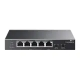 Сетевое оборудование TP-Link TL-SG1005P-PD, Настольный коммутатор с 5 гиг. портами (1 порт с входящим PoE++, 4 порта с исходящим PoE+), бюджет PoE: 9, 21, 47 или 66 Вт (зависит от используемого стандарта входящего PoE) Image