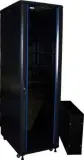 Шкаф серверный Lanmaster (TWT-CBB-22U-6X8-G1) напольный 22U 600x800мм пер.дв.стекл задн.дв.двуст. 2 бок.пан. 800кг черный IP20 Image