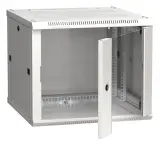 Шкаф коммутационный ITK Linea W (LWR3-09U66-GF) настенный 9U 600x600мм пер.дв.стекл 2 бок.пан. направл.под закл.гайки 90кг серый 500мм 200град. 500мм IP20 IK08 сталь Image