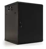 Шкаф коммутационный Hyperline (TWB-0645-SR-RAL9004) настенный 6U 600x450мм пер.дв.стал.лист 60кг черный 275мм 180град. 367мм IP20 сталь Image