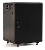Шкаф коммутационный Hyperline (TWB-FC-2266-SR-RAL9004) настенный 22U 600x600мм пер.дв.стал.лист 60кг черный 1098мм IP20 сталь Image